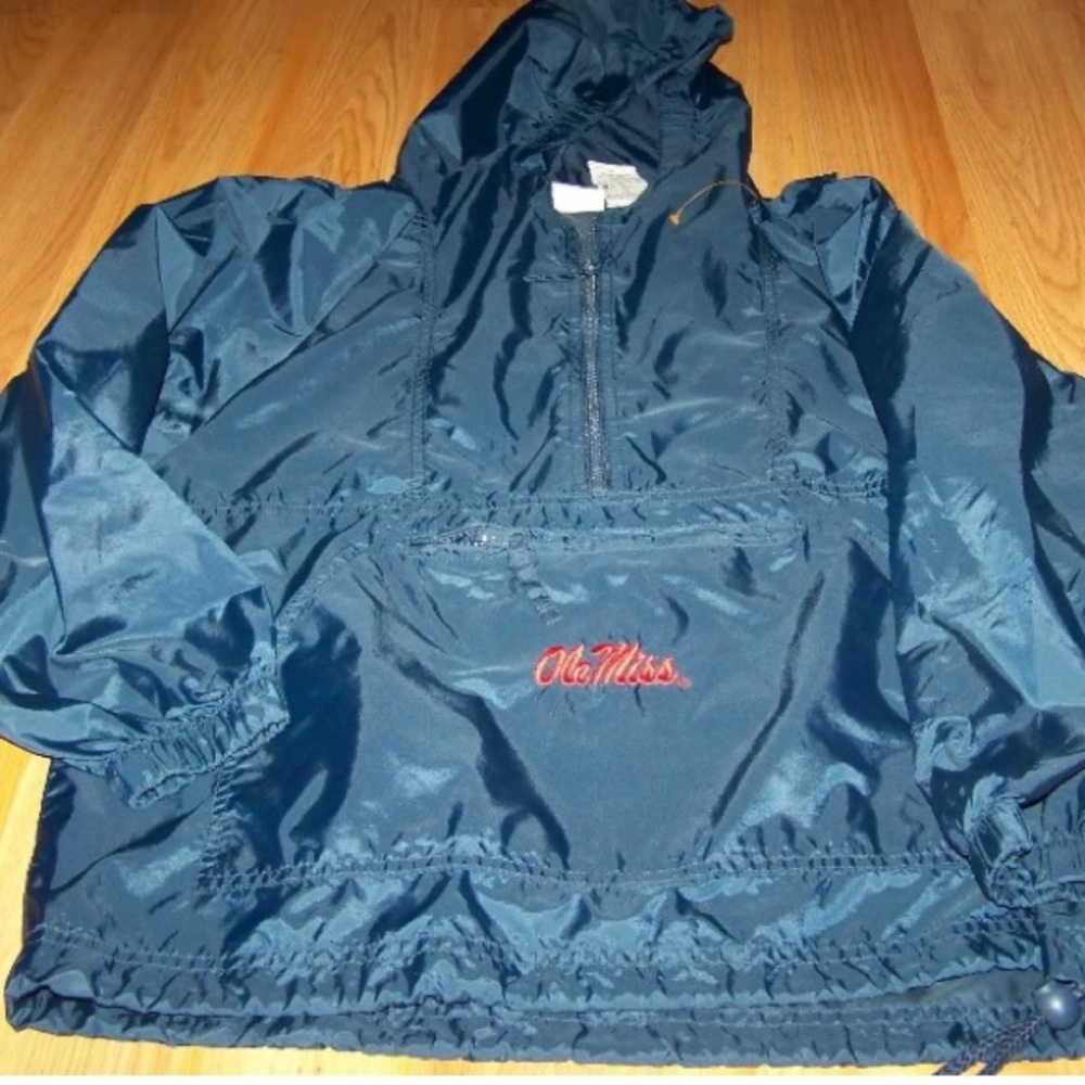 Y Size Medium 10-12 Hibbet Sports Ole Miss Rebels Windbreaker Pullover Jacket